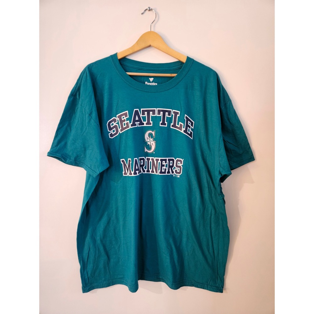 Fanatics Seattle Mariners T-Shirt Mens 2XL Teal Good MLB Baseball Graphic Tee